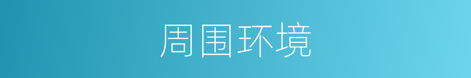 周围环境的同义词
