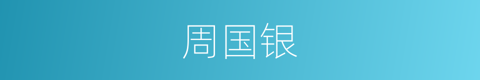周国银的同义词