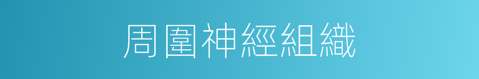 周圍神經組織的同義詞