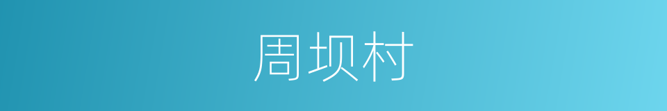 周坝村的同义词