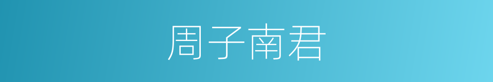 周子南君的同义词