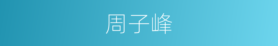 周子峰的同义词