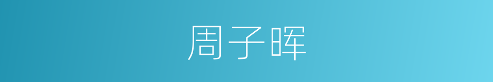 周子晖的同义词