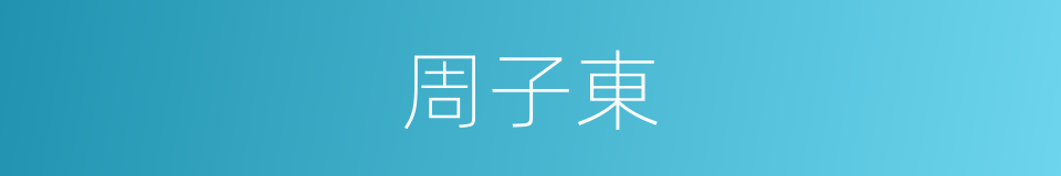 周子東的同義詞