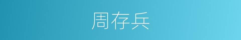 周存兵的同义词