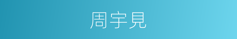 周宇見的同義詞