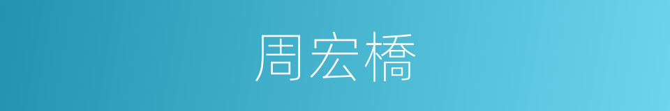 周宏橋的同義詞