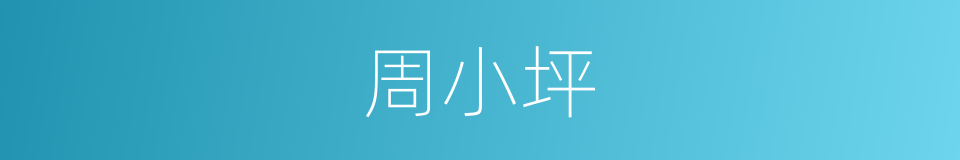 周小坪的同义词