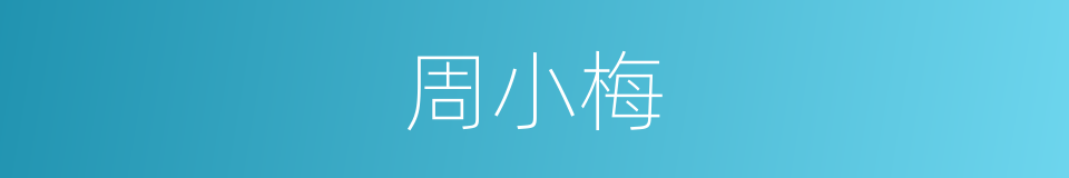 周小梅的同义词