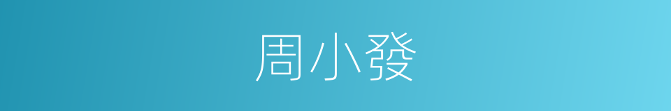周小發的同義詞
