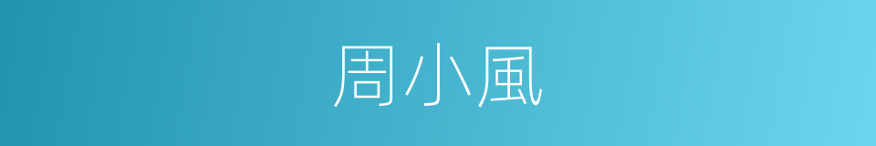 周小風的同義詞