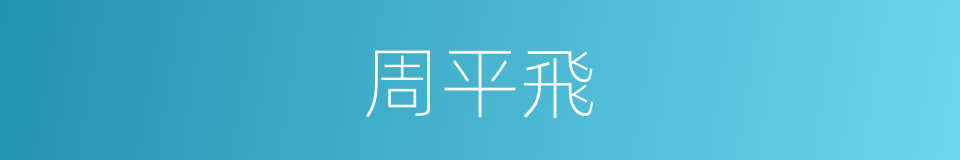 周平飛的同義詞