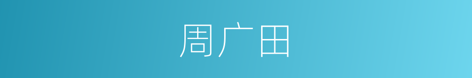 周广田的同义词