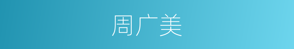 周广美的同义词