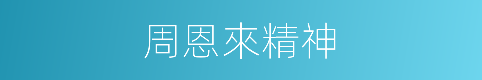 周恩來精神的同義詞