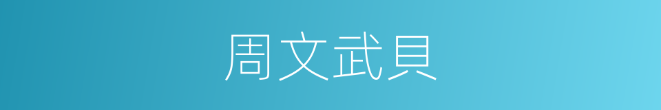 周文武貝的同義詞