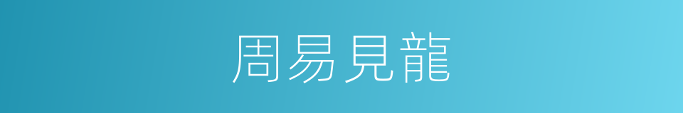 周易見龍的同義詞