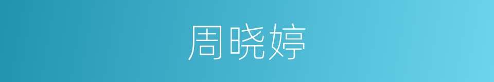 周晓婷的同义词