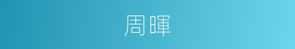 周暉的同義詞