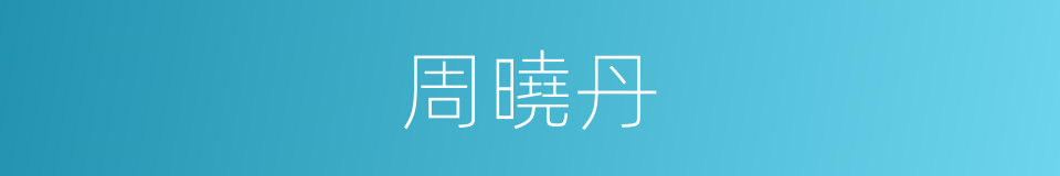 周曉丹的同義詞