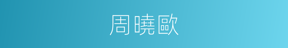 周曉歐的同義詞