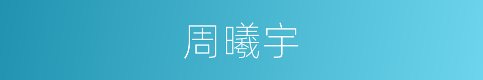 周曦宇的同义词