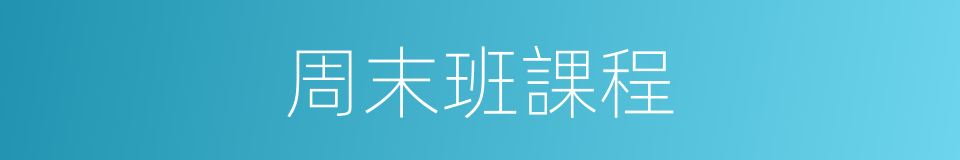 周末班課程的同義詞