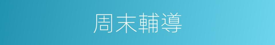 周末輔導的同義詞