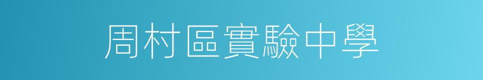 周村區實驗中學的同義詞