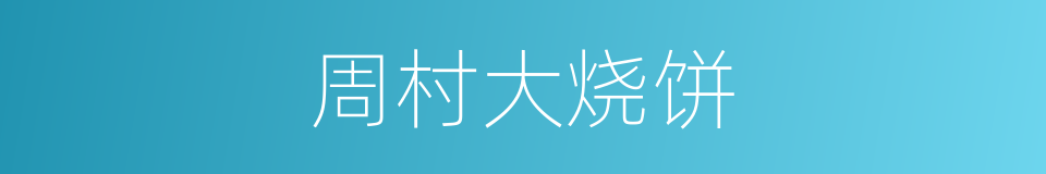 周村大烧饼的同义词