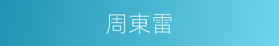 周東雷的同義詞