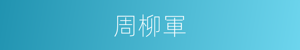 周柳軍的同義詞