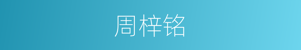 周梓铭的同义词