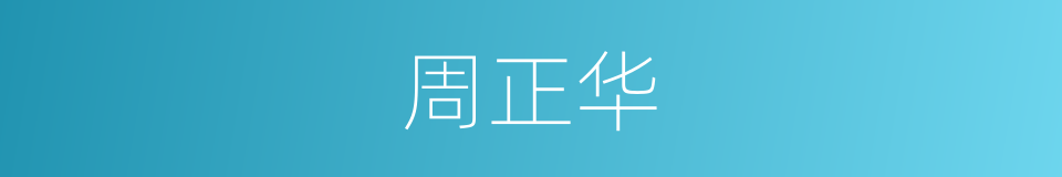 周正华的同义词