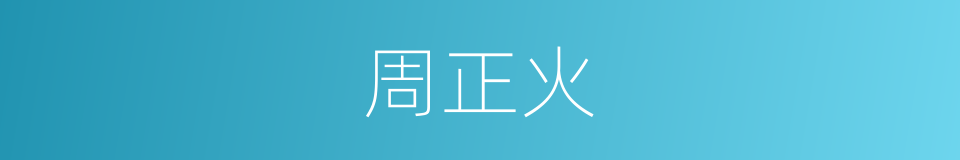 周正火的同义词