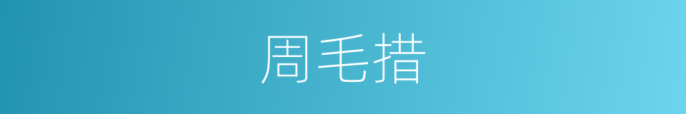 周毛措的同义词