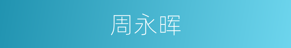 周永晖的同义词