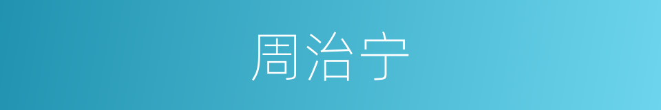 周治宁的同义词