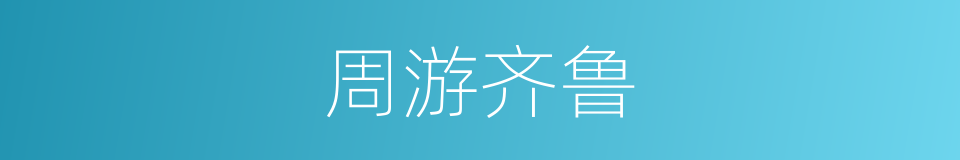 周游齐鲁的同义词