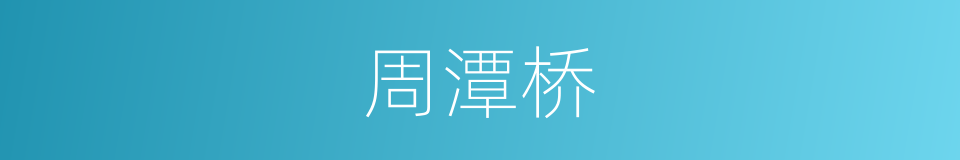 周潭桥的同义词