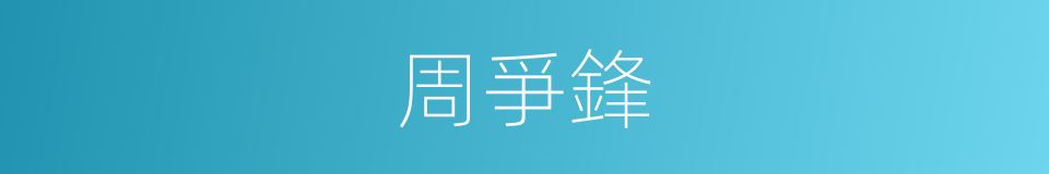 周爭鋒的同義詞