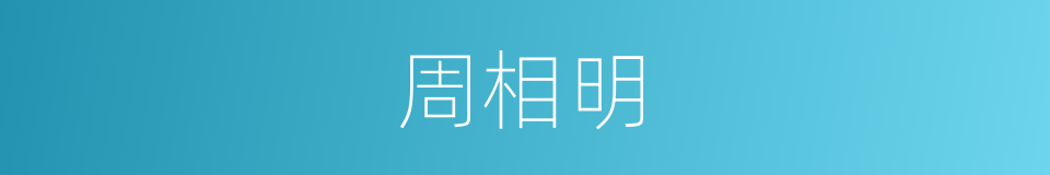 周相明的同义词