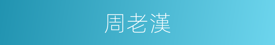 周老漢的同義詞