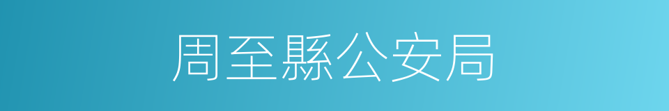 周至縣公安局的同義詞