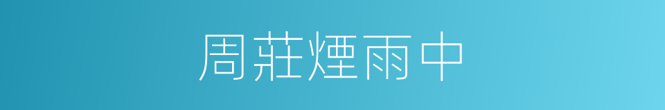 周莊煙雨中的同義詞