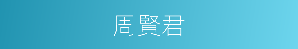 周賢君的同義詞