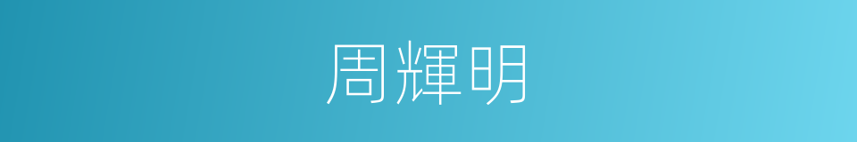周輝明的同義詞