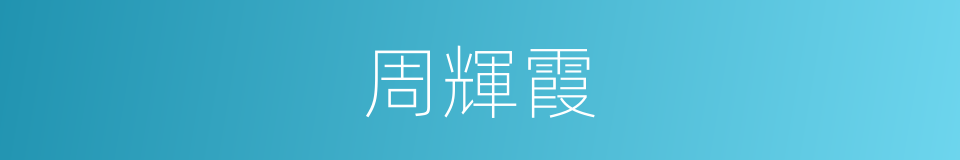 周輝霞的同義詞