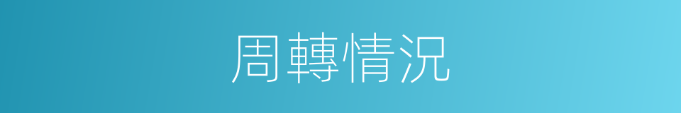 周轉情況的同義詞