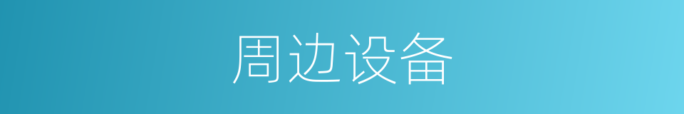 周边设备的同义词